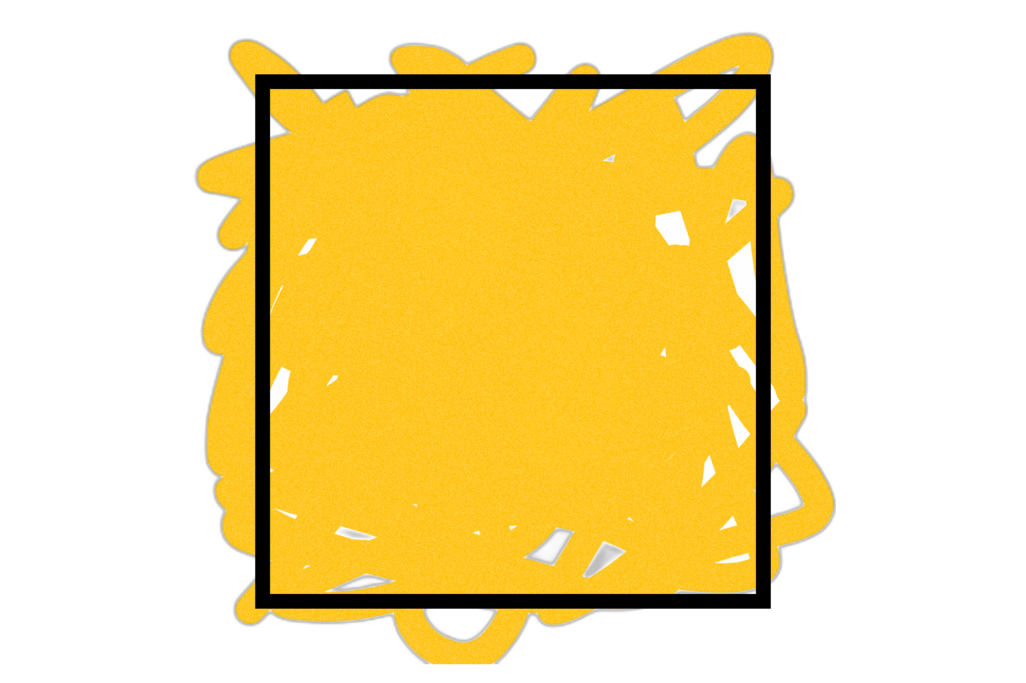 Square Frame Border Background With Color Doodles Element png