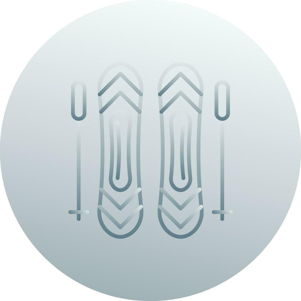 Ski Sticks Vector Icon