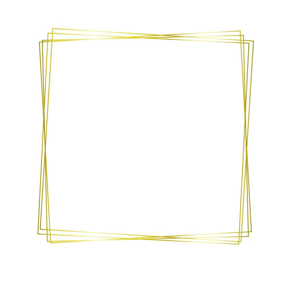 Vector golden frame isolated on white background