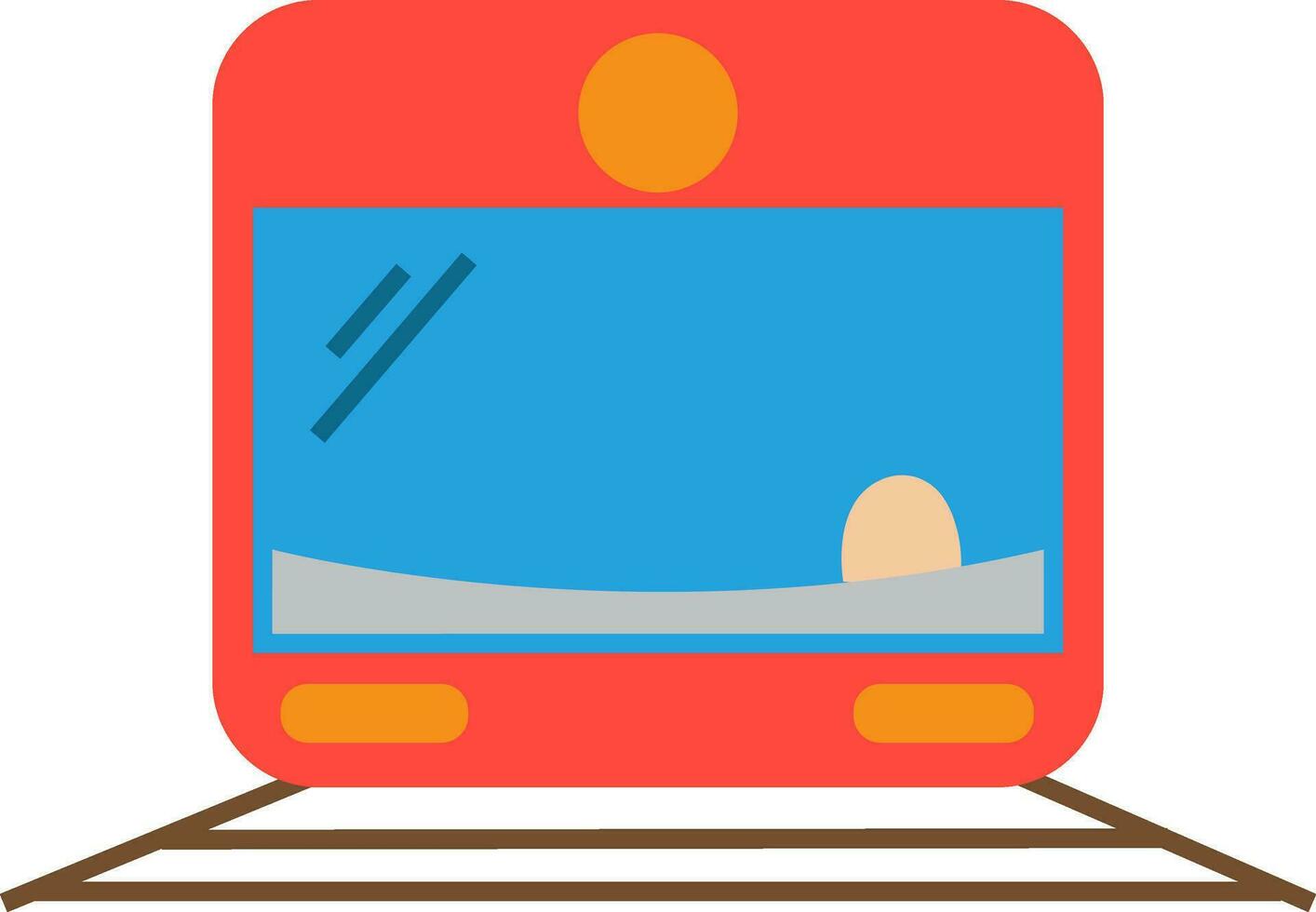 Train flat style illustration. vector