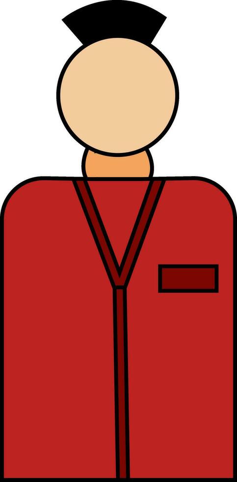 Character of a train conductor. vector