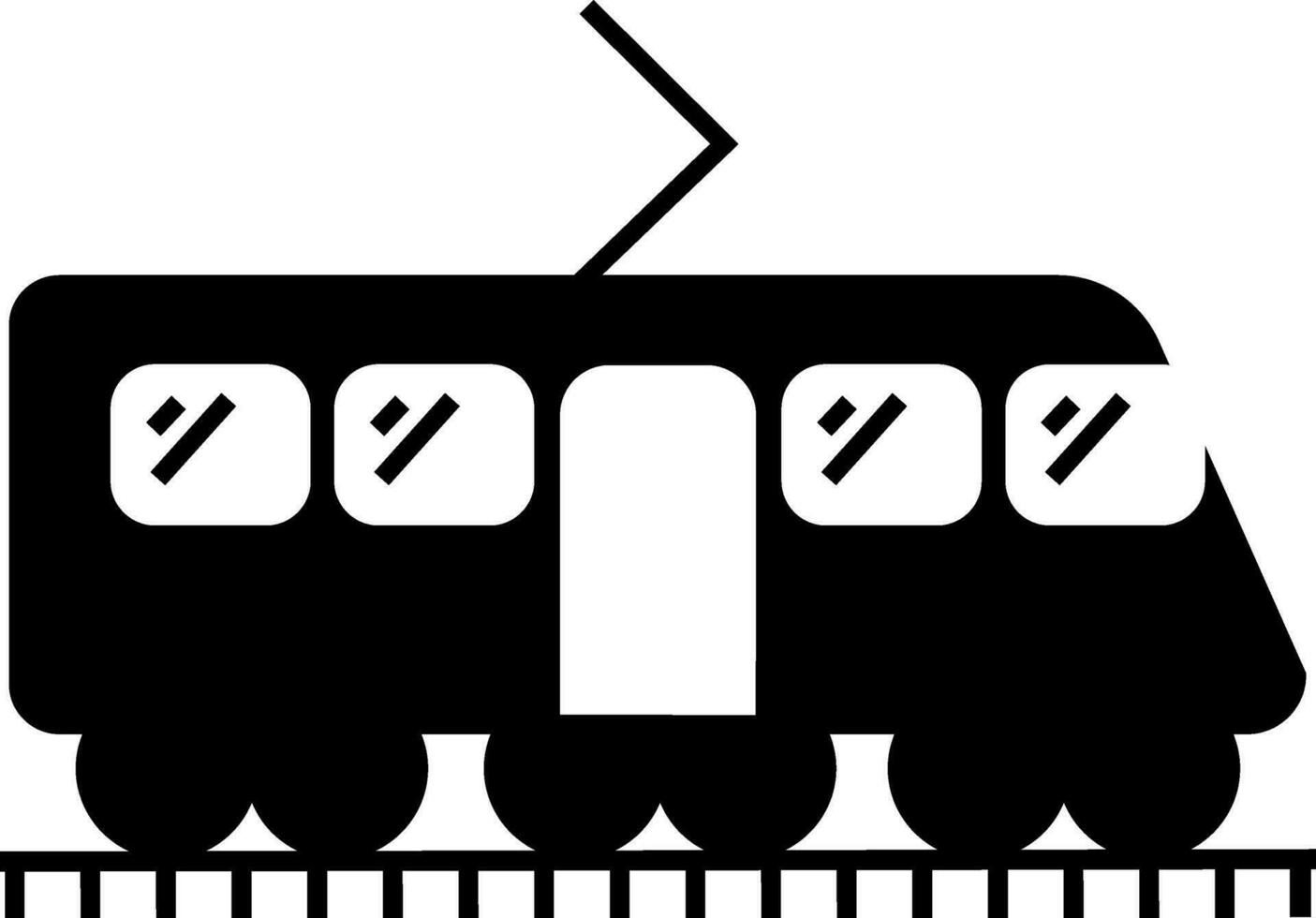 plano estilo ilustración de tren. vector