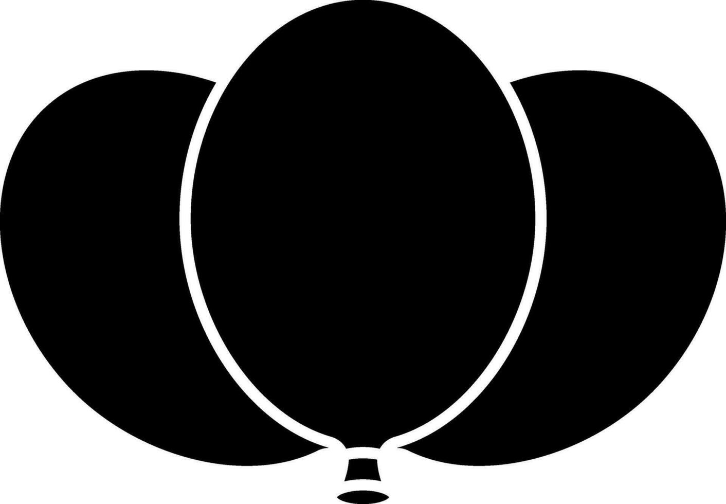 Balloons Icon In Glyph Style. vector