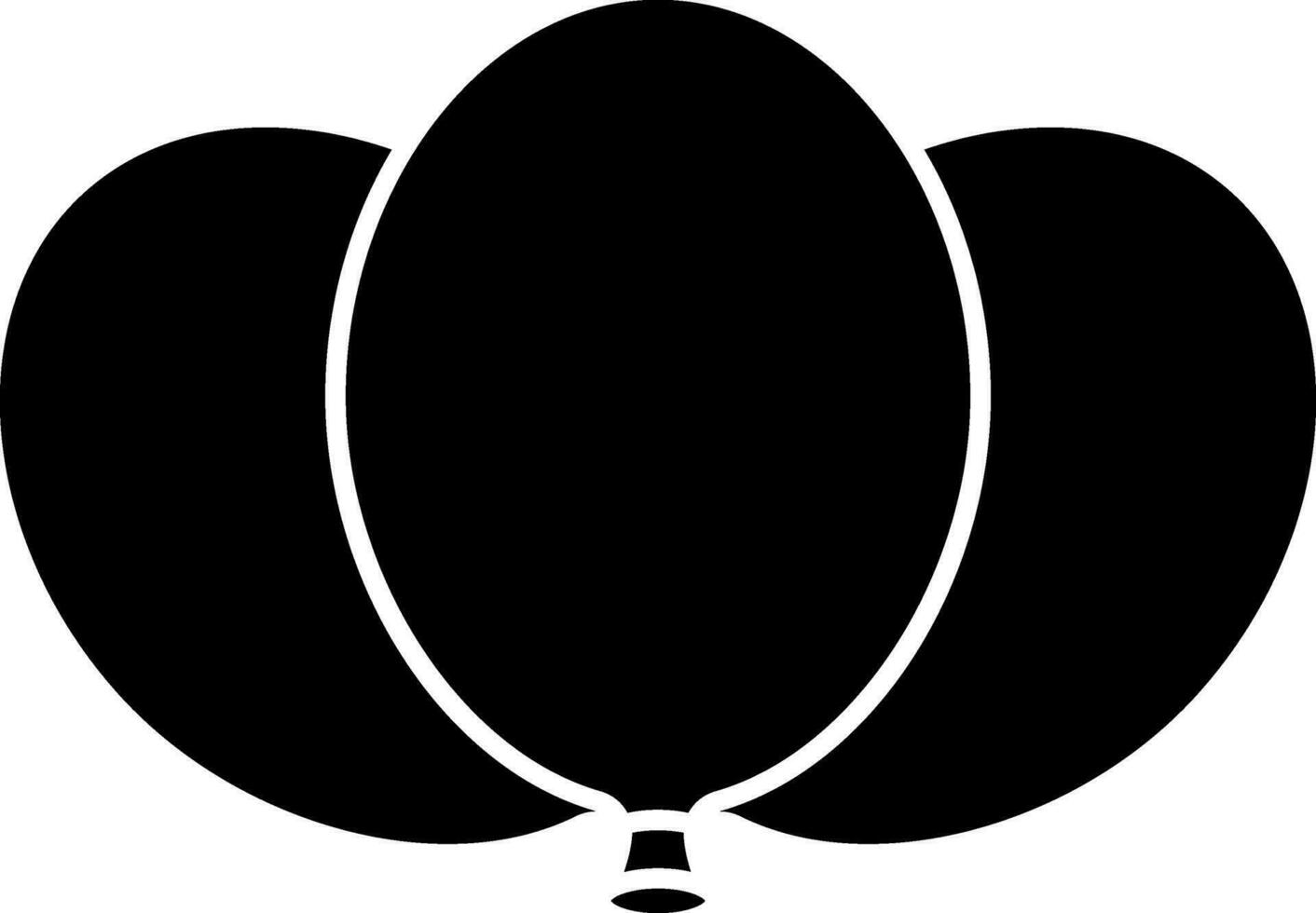 globos icono en glifo estilo. vector