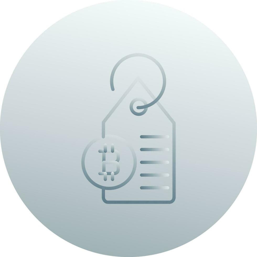 Bitcoin Label Tag Vector Icon
