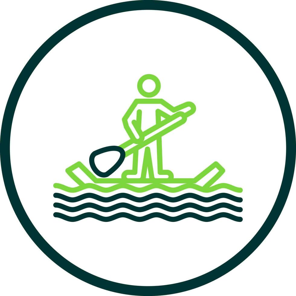 Paddle surf Vector Icon Design