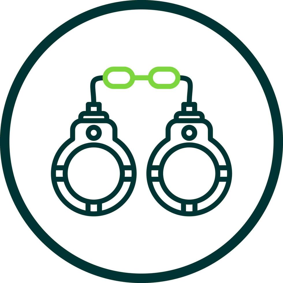 Handcuffs Vector Icon Design