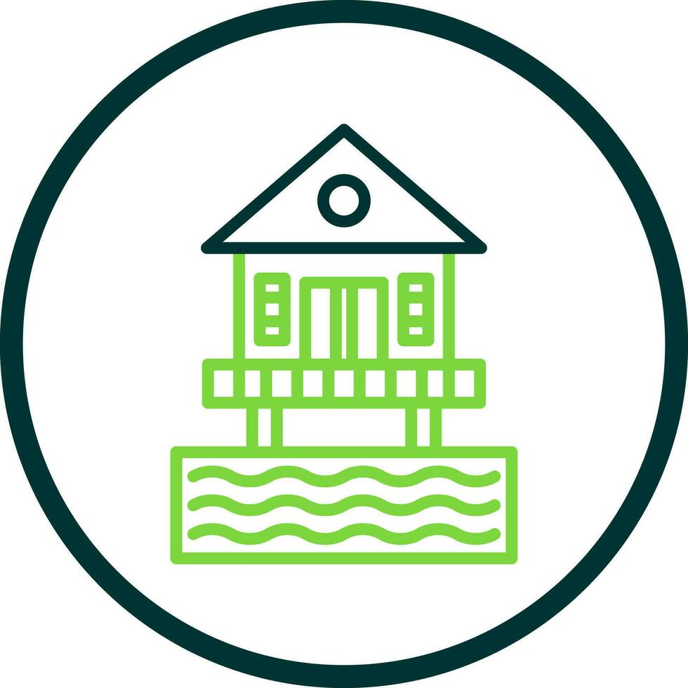 Beach hut Vector Icon Design