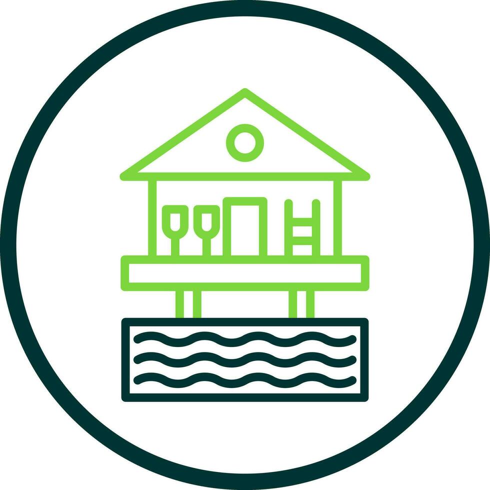 Beach hut Vector Icon Design