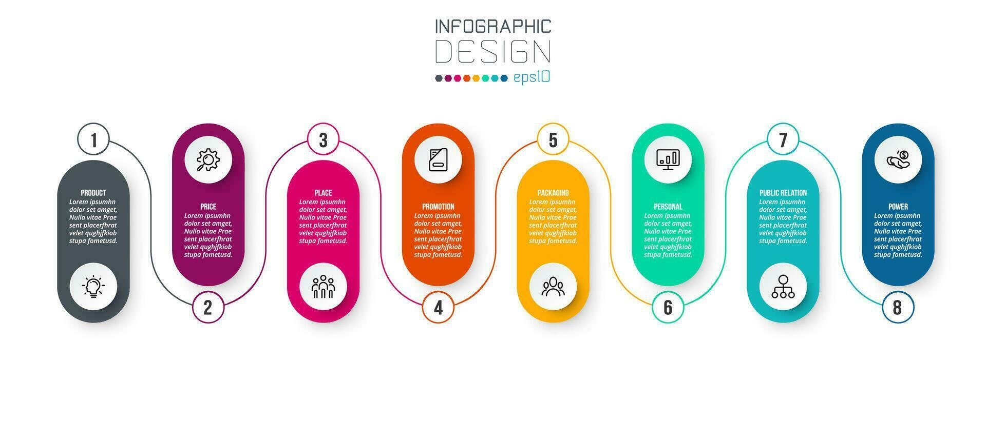 Timeline chart business infographic template. vector