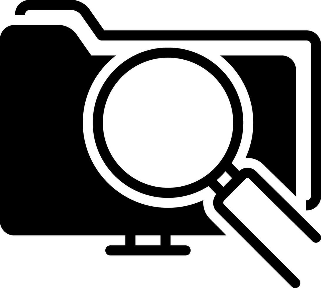 solid icon for search vector
