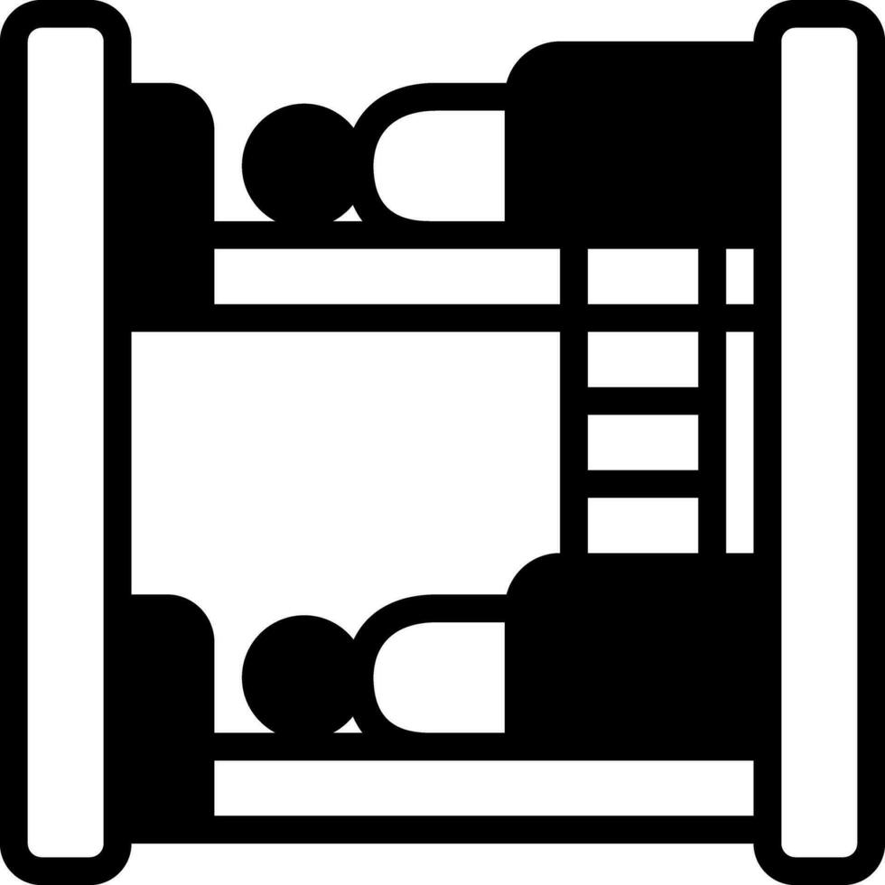 solid icon for hostel vector