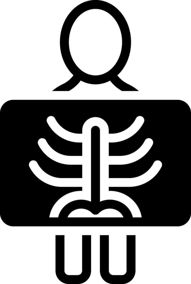 solid icon for x ray vector