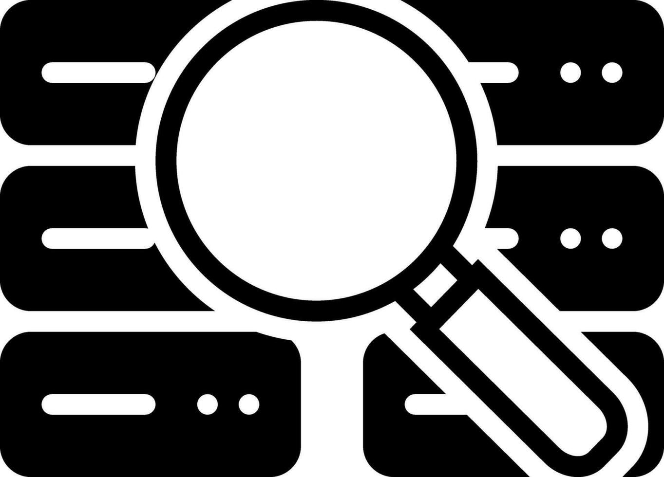 solid icon for data analysis vector