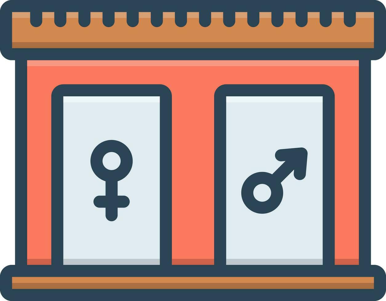 color icon for restroom vector
