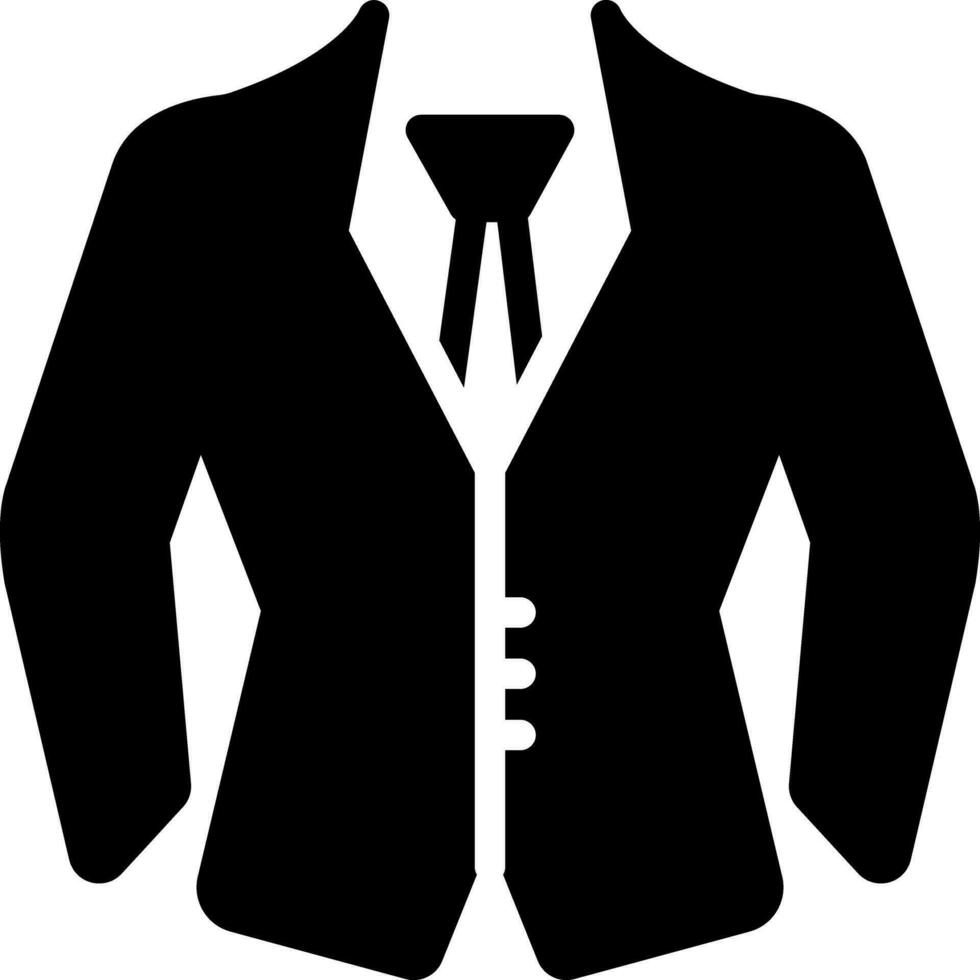 solid icon for formal wear vector