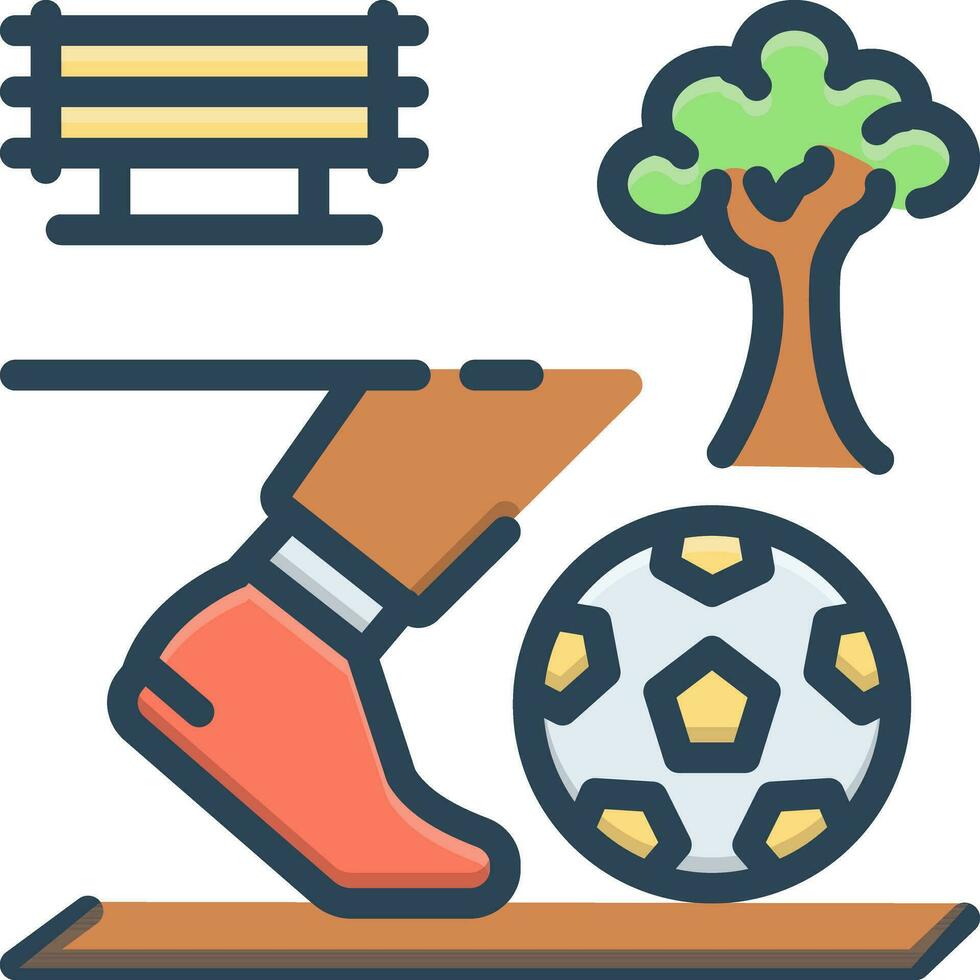 color icon for recreation zone vector