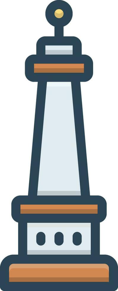 color icon for monument vector