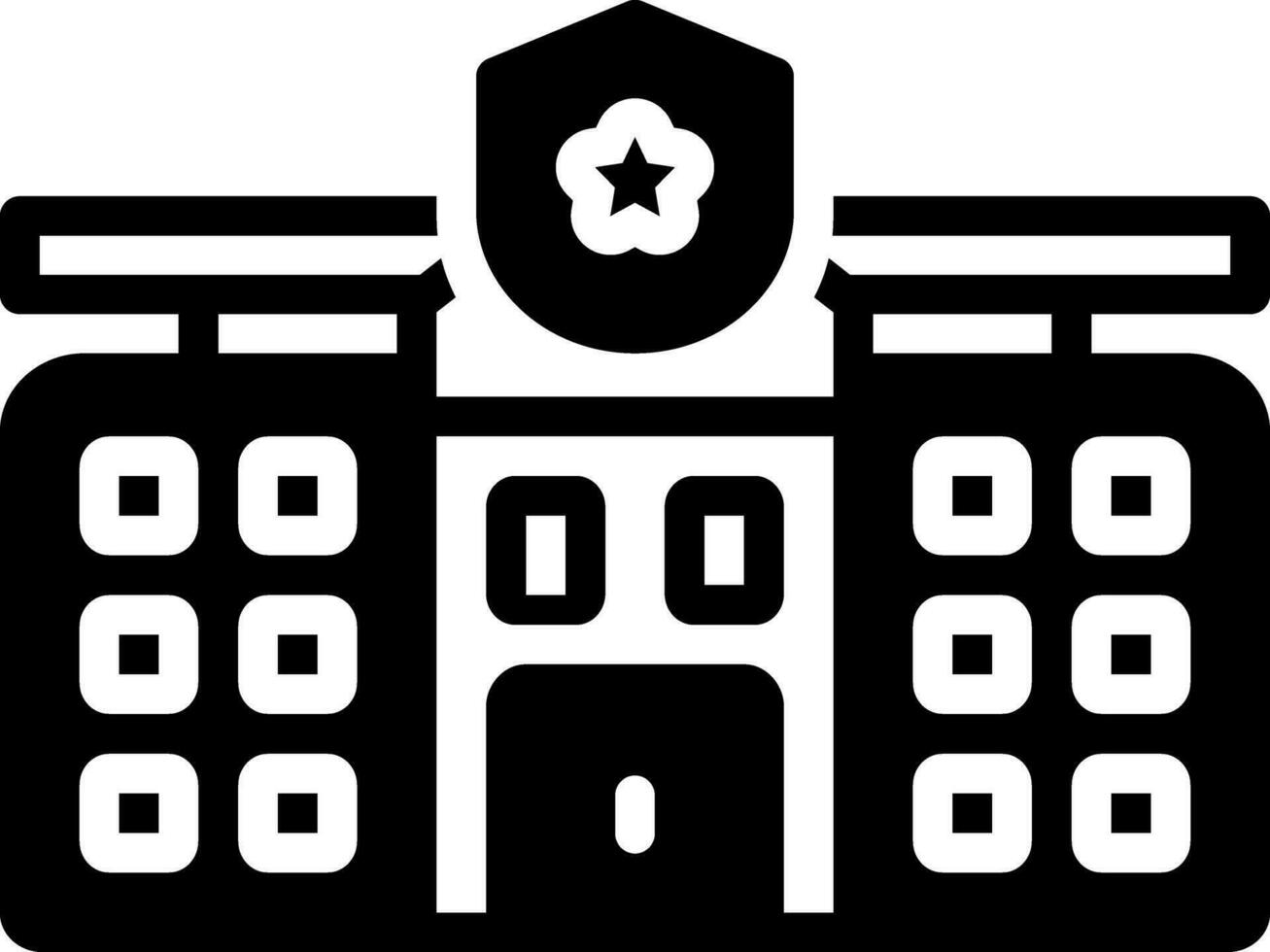 solid icon for precinct vector