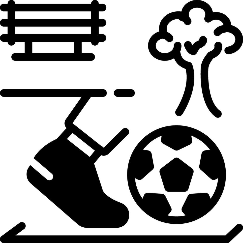 solid icon for recreation zone vector