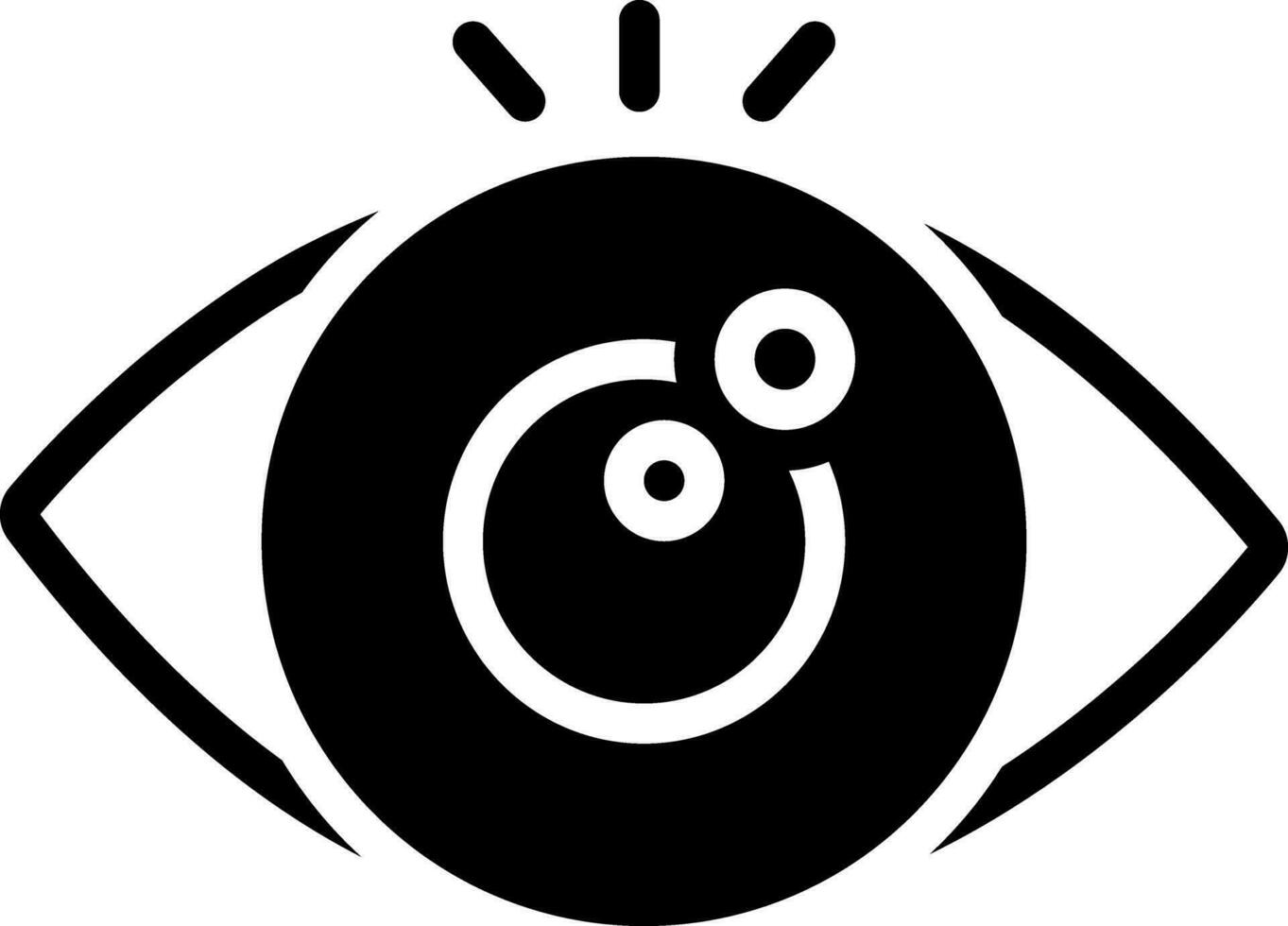 solid icon for eye looking vector