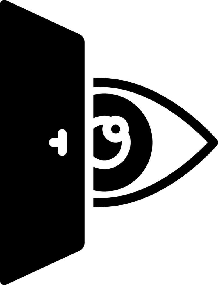 solid icon for eye looking vector