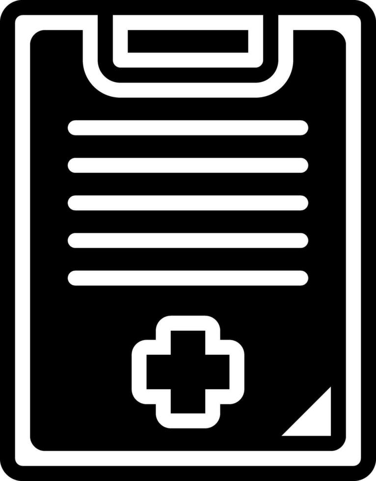 solid icon for medical history vector
