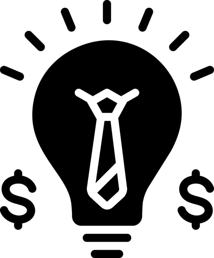 solid icon for business idea vector