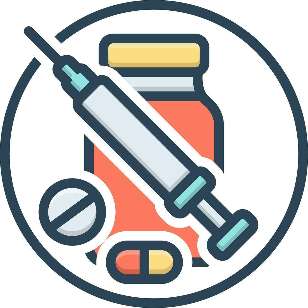 color icon for drug vector