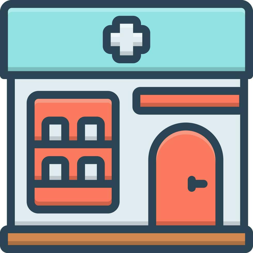 color icon for pharmacy vector
