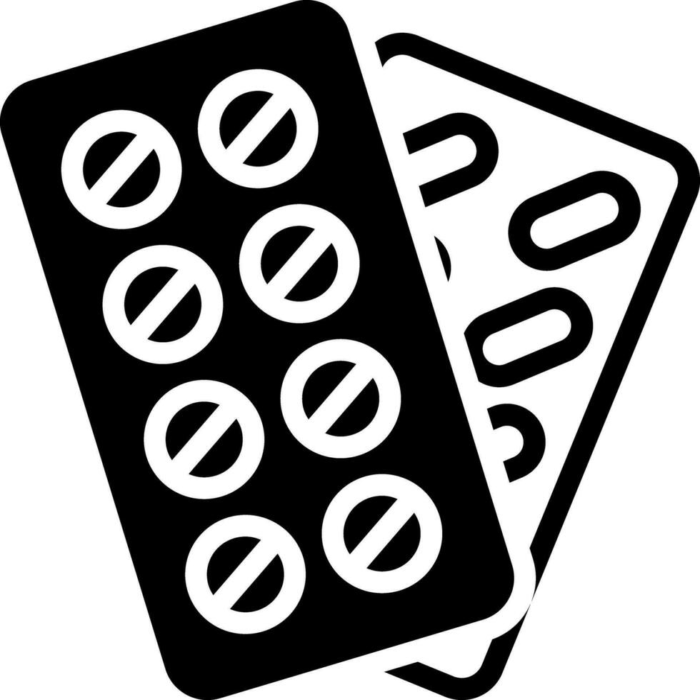 solid icon for pills vector