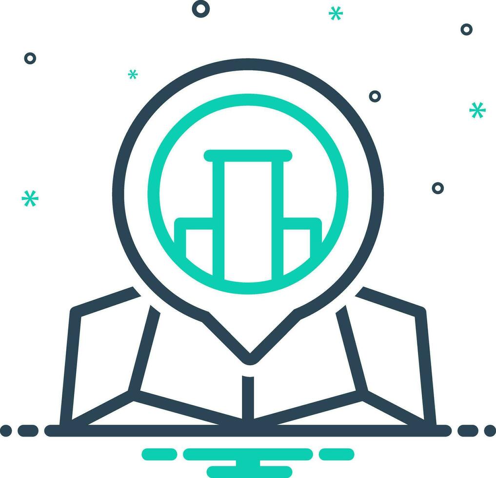 mix icon for place vector