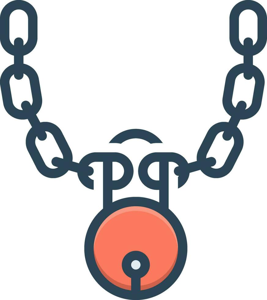 color icon for chains vector