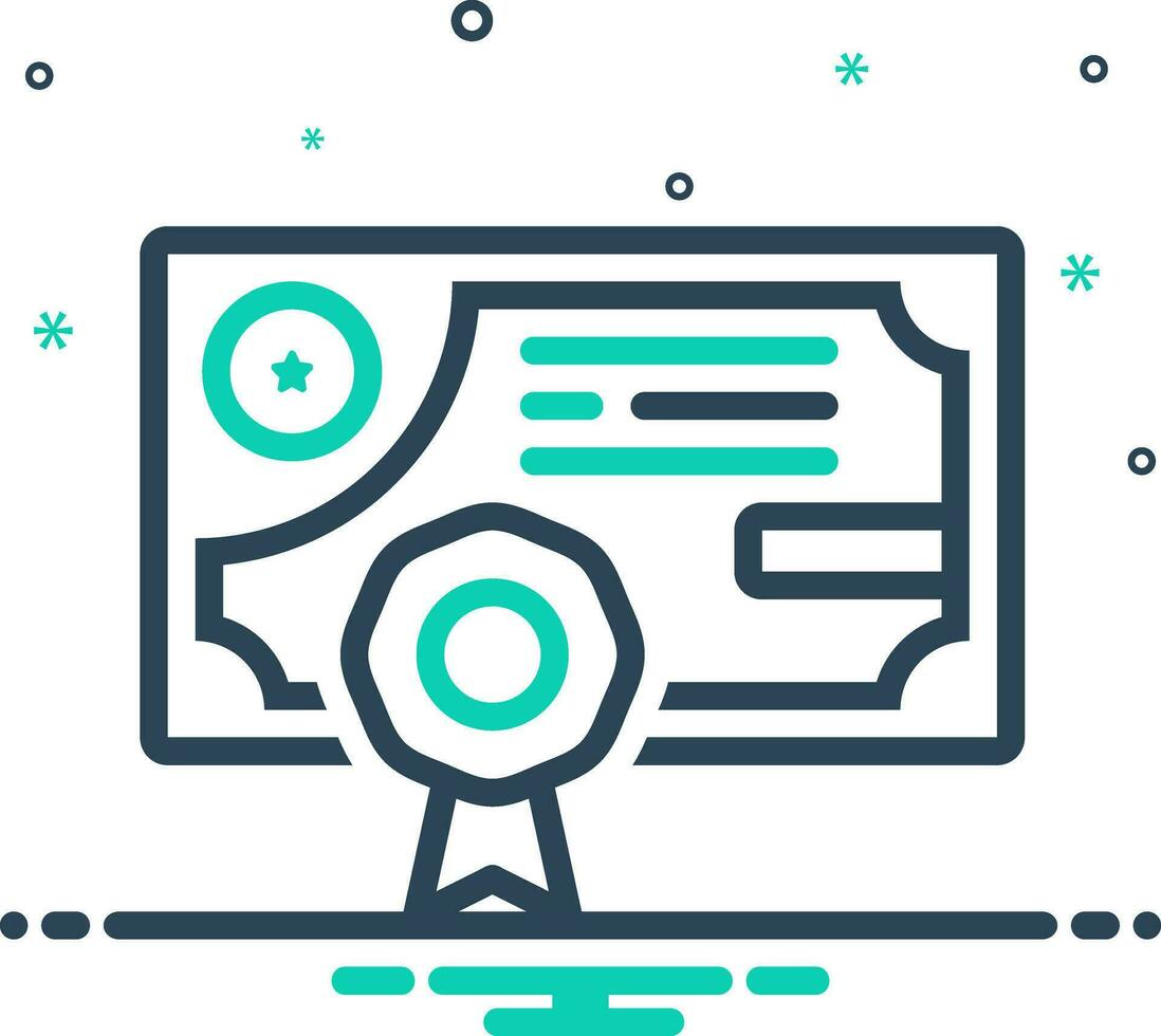 mix icon for certificates vector