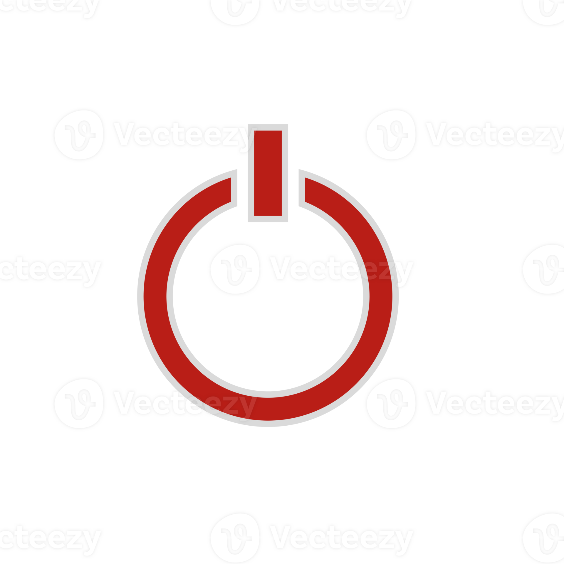 On, off power icon. Energy switch symbol. Circle button with flat web