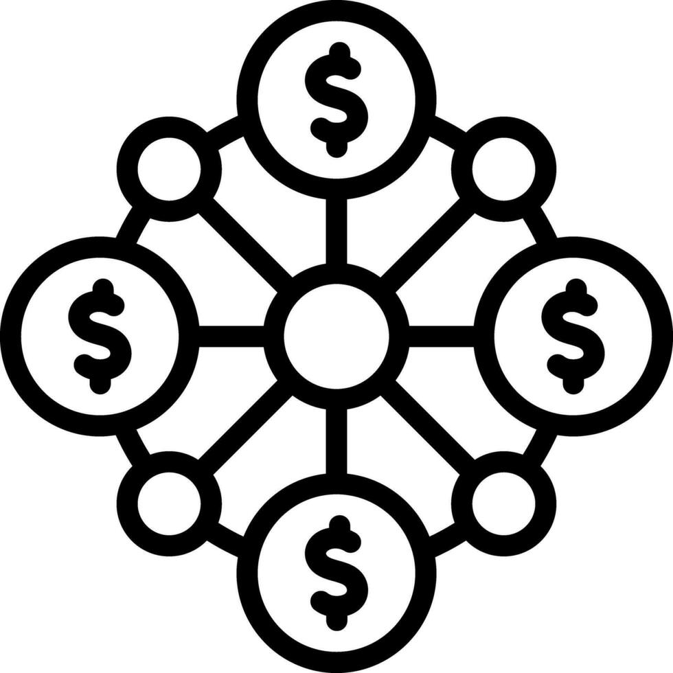 line icon for multiple vector