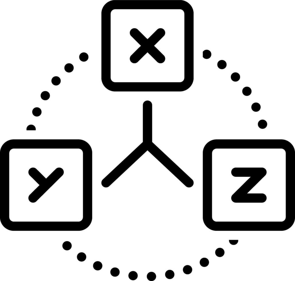 line icon for coordinates vector