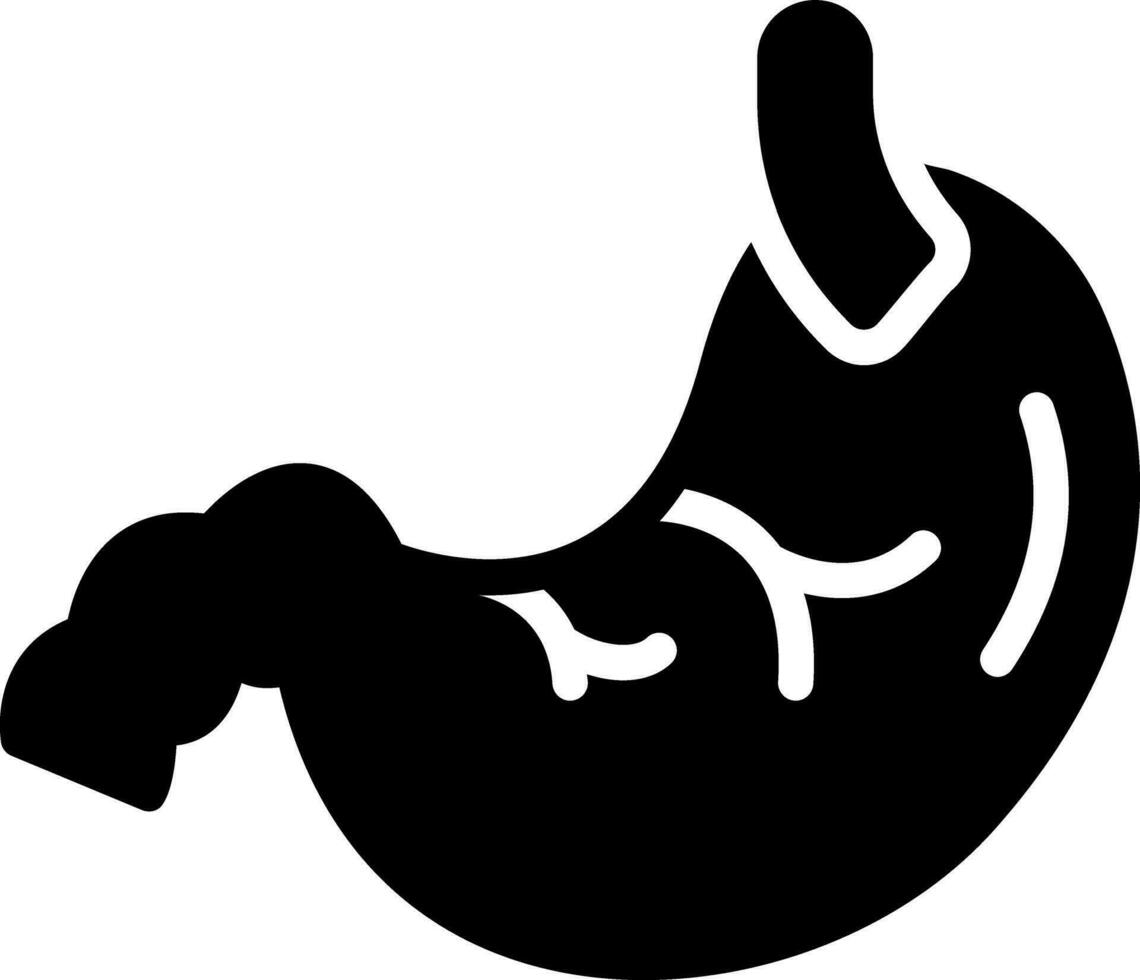 solid icon for stomach vector