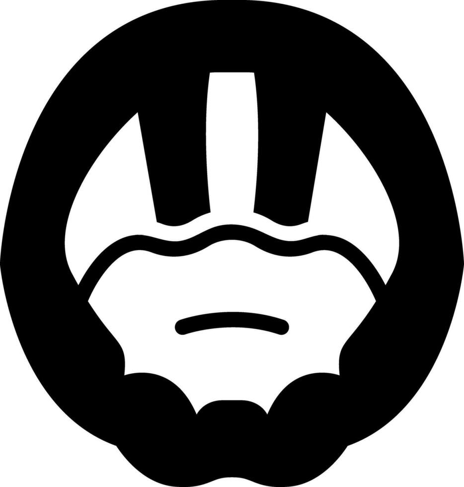 solid icon for vocal cords vector