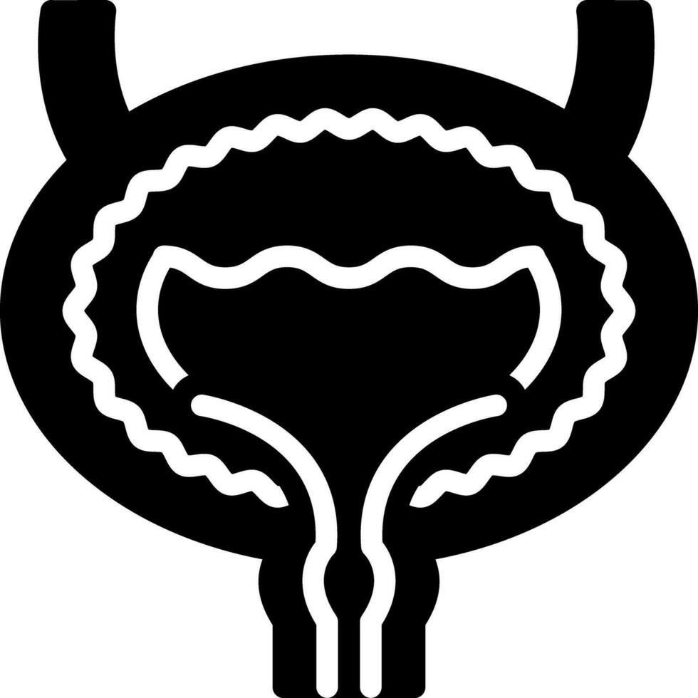 solid icon for bladder vector