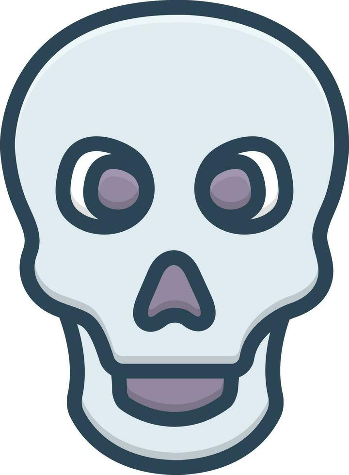 color icon for skeleton vector