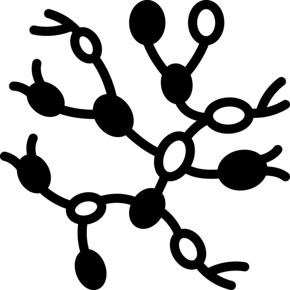 solid icon for lymph nodes vector