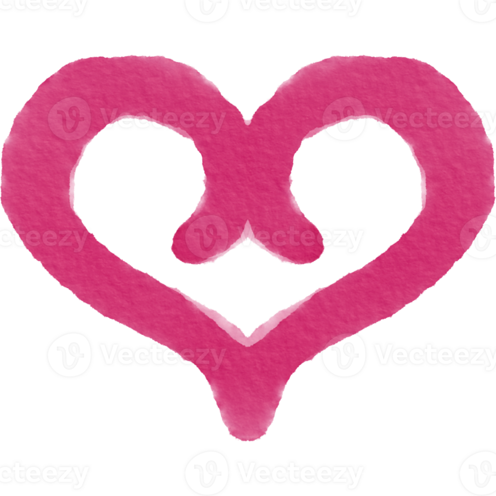 Watercolor Brush Heart Png Illustration Paper Texture