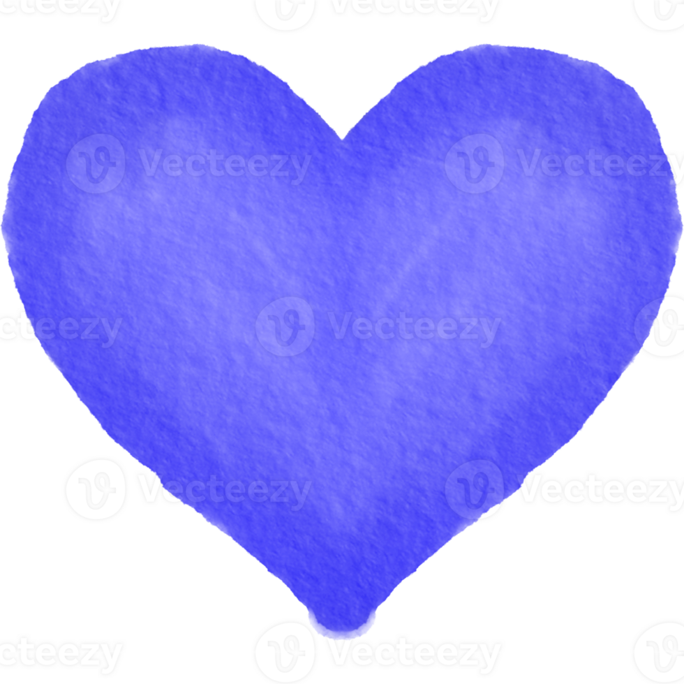 Blue Watercolor Clip Art Heart Png Illustration Paper Texture