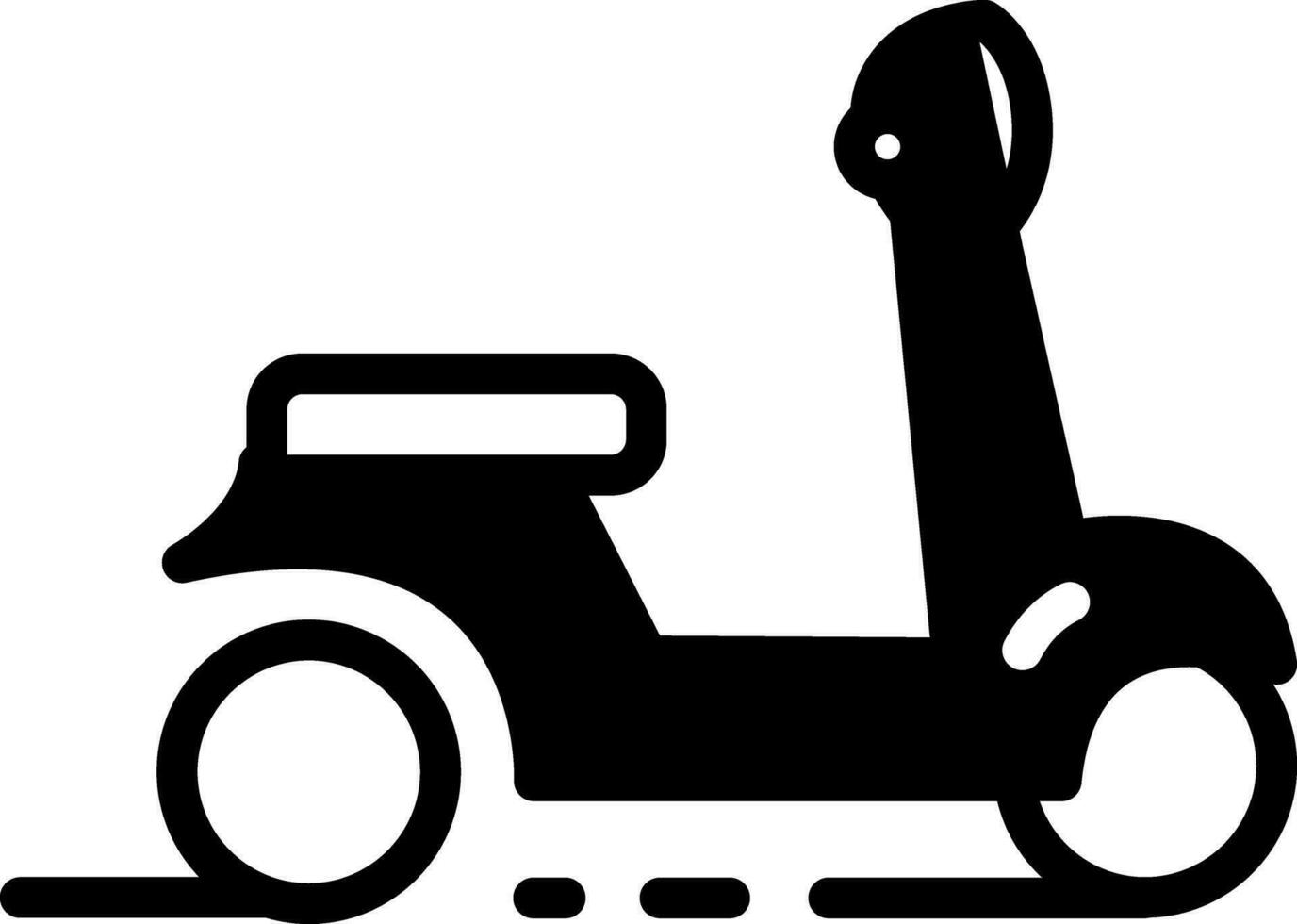 solid icon for motorbike vector