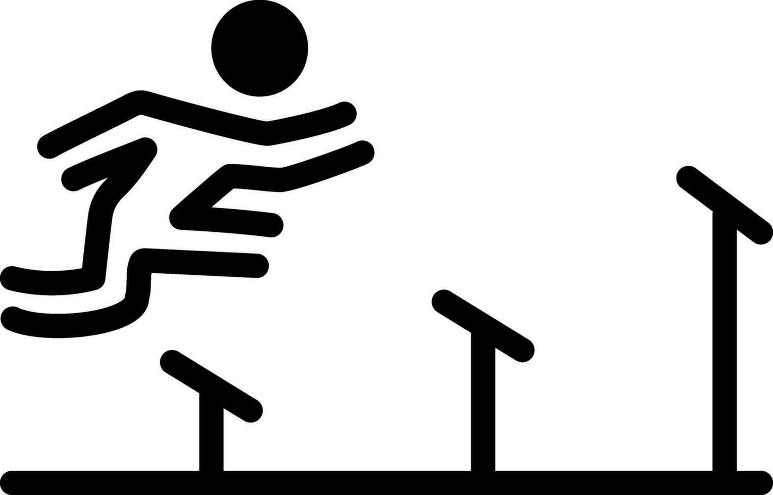 sólido icono para atletismo vector