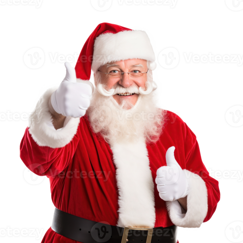 Santa Claus making a gesture isolated. Illustration png