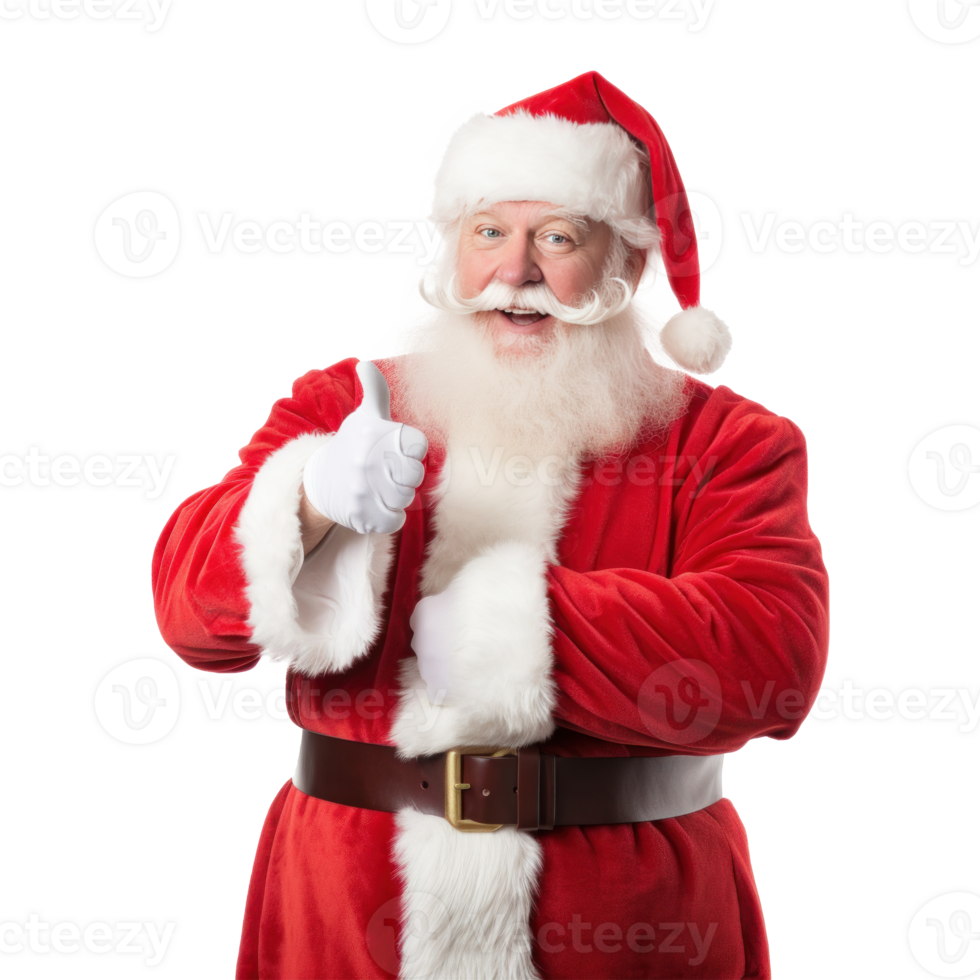 Santa Claus making a gesture isolated. Illustration png