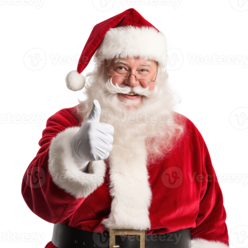 Santa Claus making a gesture isolated. Illustration png