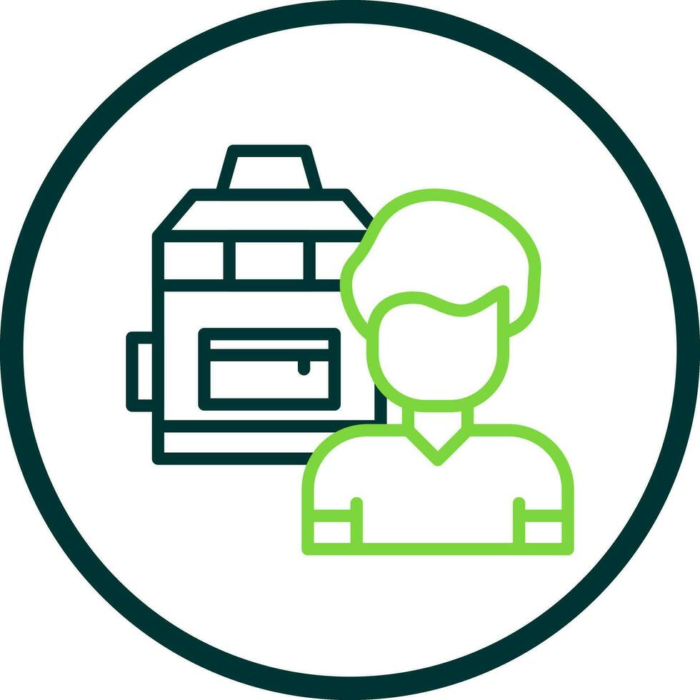 Backpacker Vector Icon Design